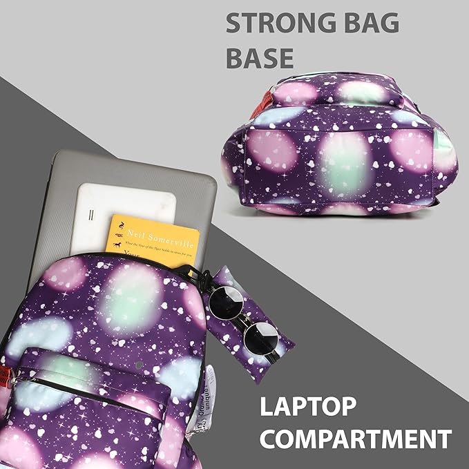 School Bag for Girls, 19 inch Backpack for Women, Water Resistant Stylish and Trendy College Backpacks for Girls - Image 3