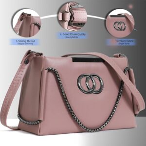 Beautiful and Stylish Solid PU Leather Zip Pocket Sling Handbag with Multipockets, Durable and Spacious Party Shoulder Bag for Women