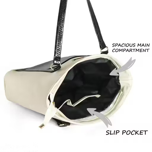 ME Women's White Croco-Procket Hand- held bag - Image 4